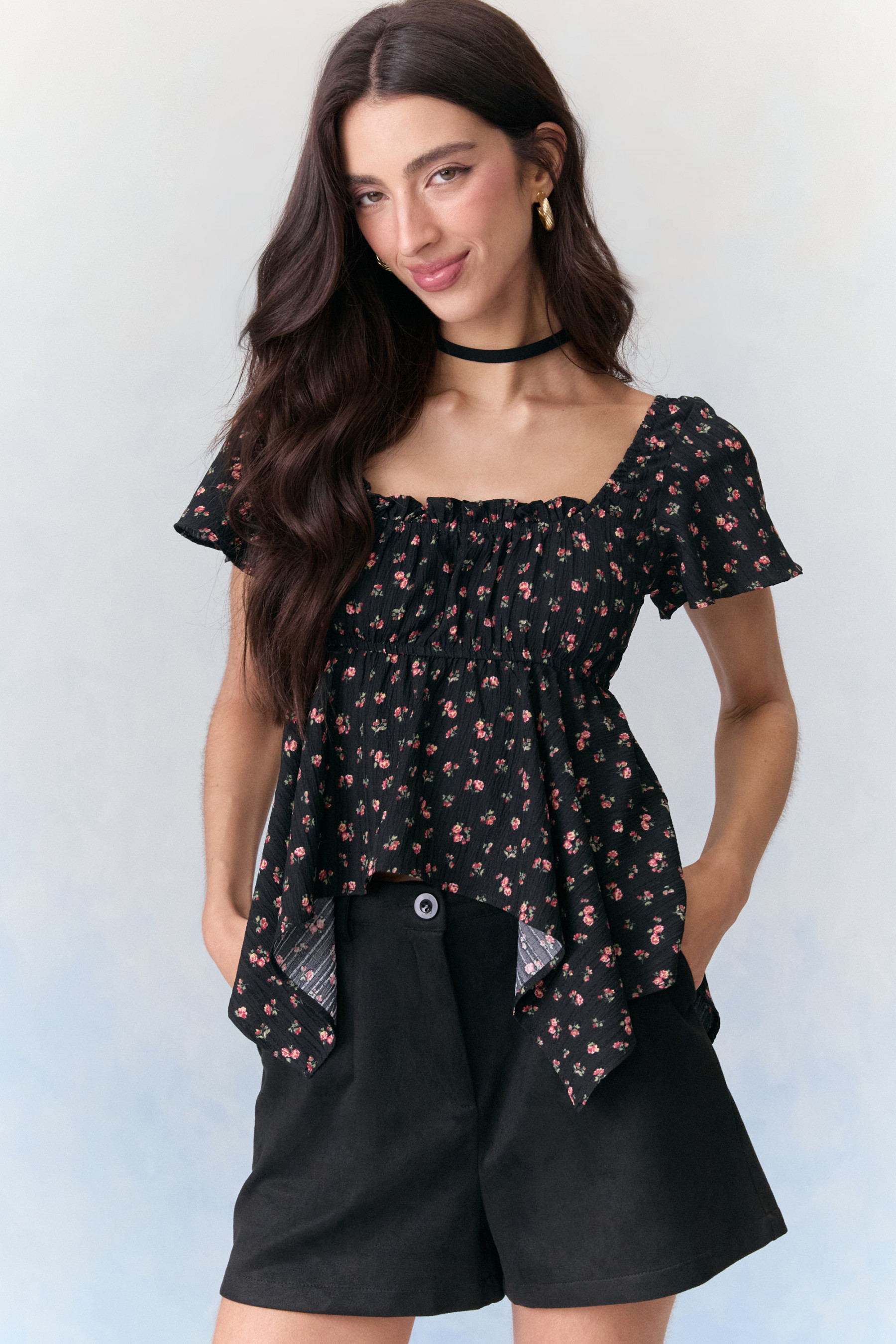 Blusa Flower Gi Preto