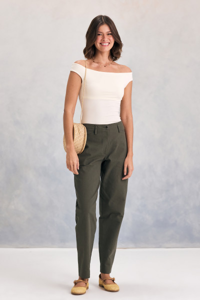 Calça Carrot Anie Cotton Verde