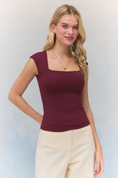 Top Ivy Poliamida Vinho