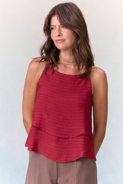 Regata Dupla Maya Viscose Vinho