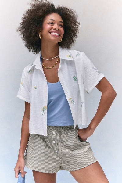 Camisa Manga Curta Lelê Off White