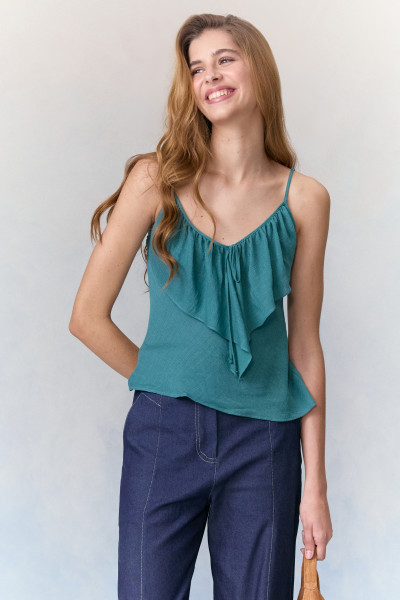 Blusa Babado Paula Verde