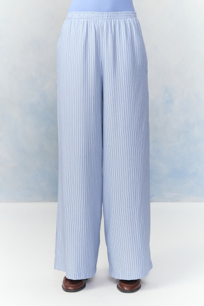 Calça Pantalona Stripes Let Azul