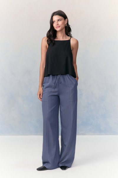 Regata Fluida Viscose Vivi Preto