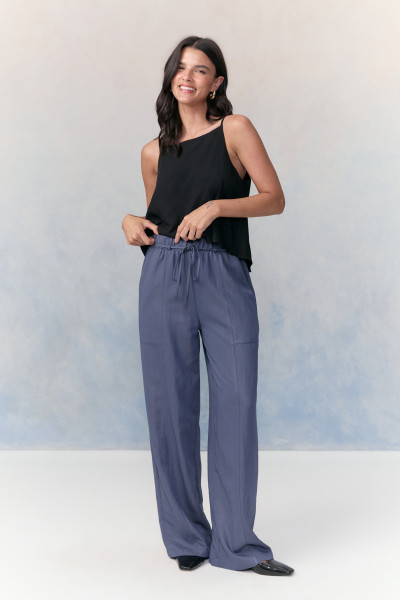 Calça Pantalona Utilitarie Kessie Azul