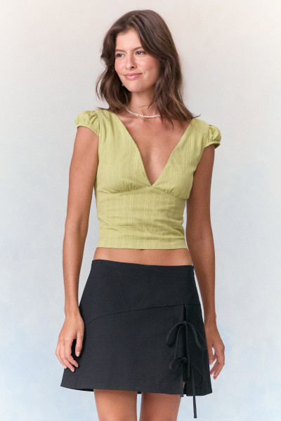 Blusa Cropped Cotton Débora Verde