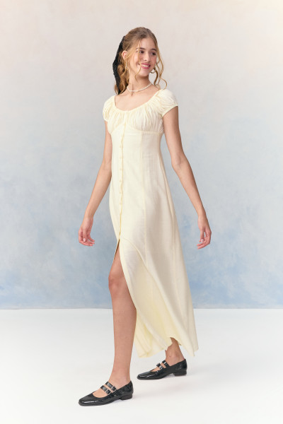 Vestido Longo Crepe Light Off White