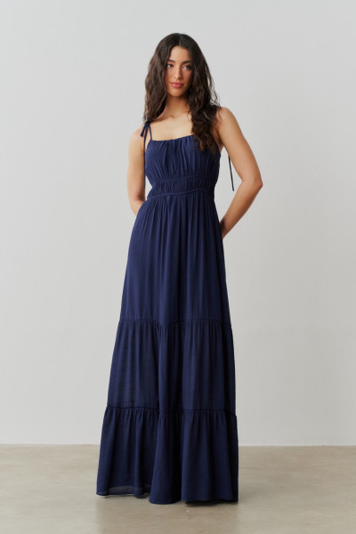 Vestido Longo Crepe Amanda Marinho