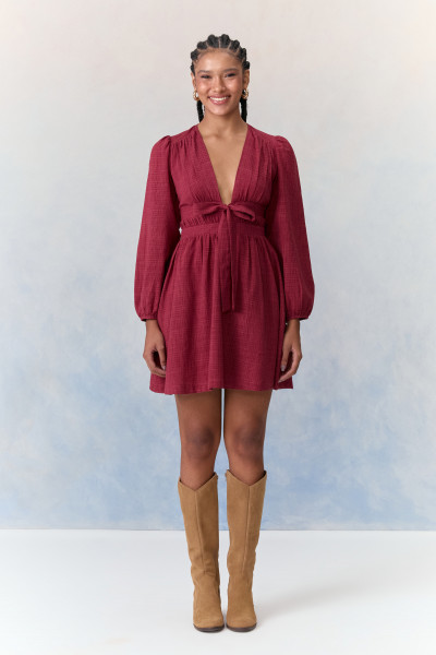 Vestido Haryana Cotton Vinho