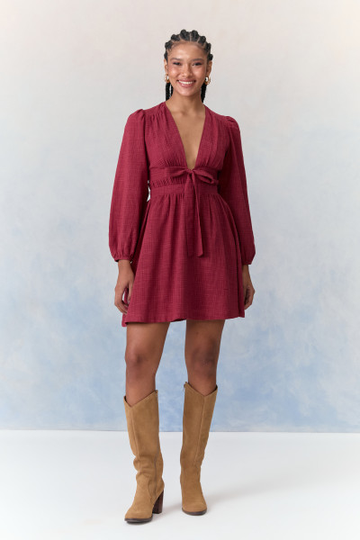 Vestido Haryana Cotton Vinho