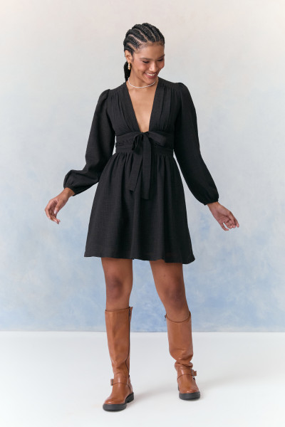 Vestido Haryana Cotton Preto