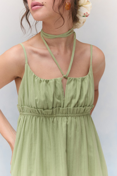 Vestido Midi Cotton Liza Verde