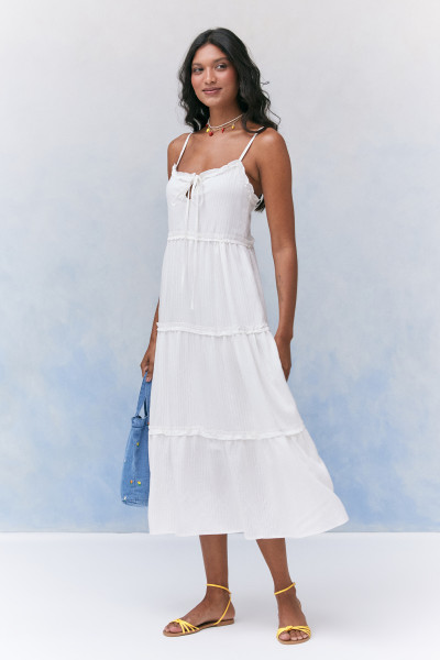 Vestido Midi Braids Off White