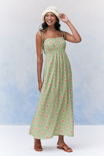 Vestido Longo Fiorene Verde