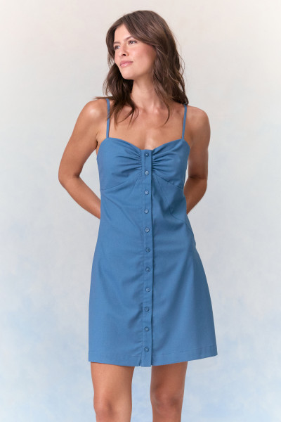 Vestido Curto Megan Azul