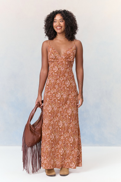 Vestido Midi Boho Astrid Caramelo