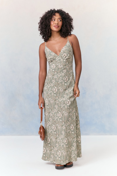 Vestido Midi Boho Astrid Verde