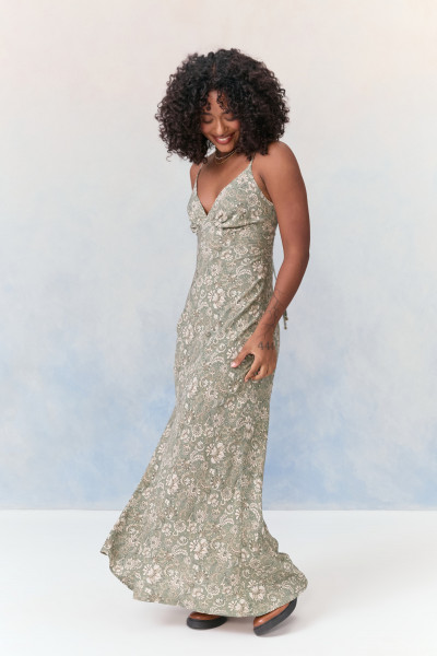 Vestido Midi Boho Astrid Verde