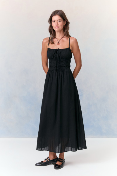 Vestido Midi Cotton Esther Preto