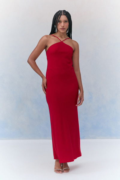 Vestido Halter Neck Ofélia Vermelho