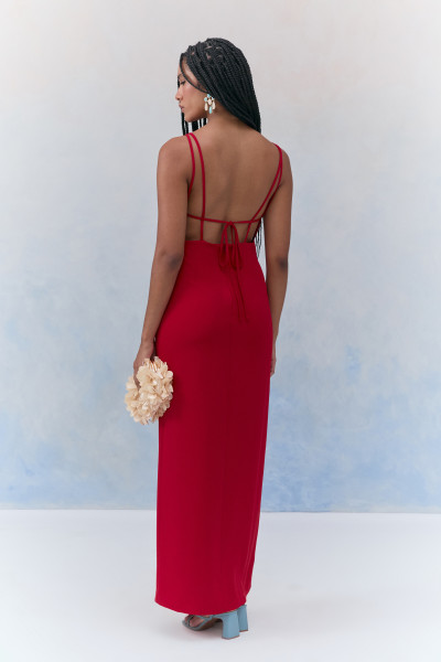 Vestido Longo Backless Catherine Vermelho