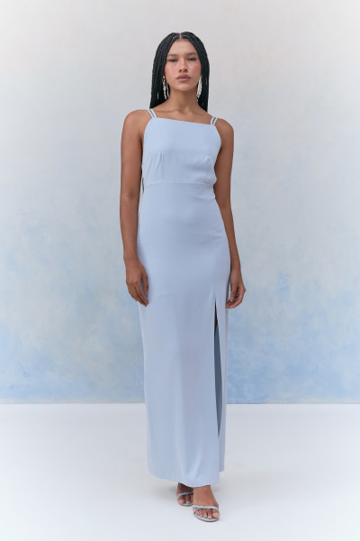 Vestido Longo Backless Catherine Azul Claro