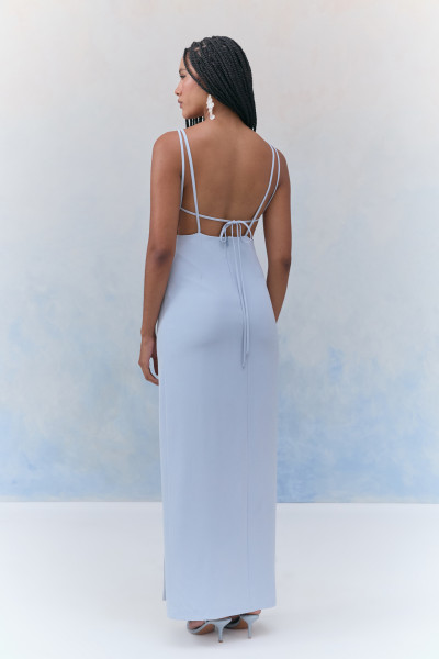 Vestido Longo Backless Catherine Azul Claro