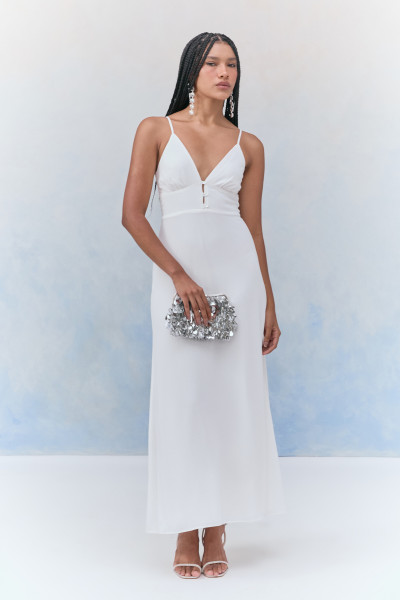 Vestido Midi Petit Amália Off White