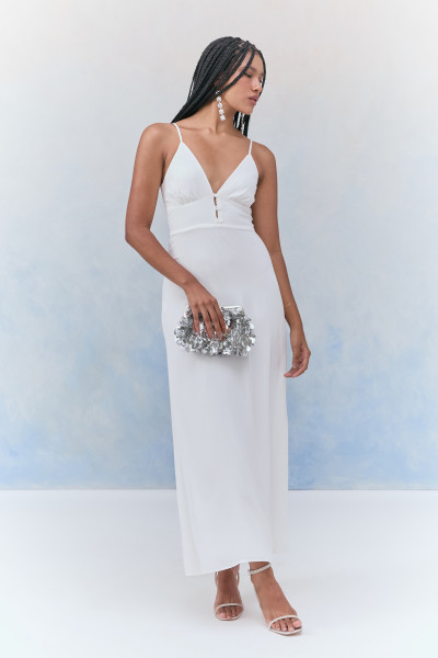 Vestido Midi Petit Amália Off White