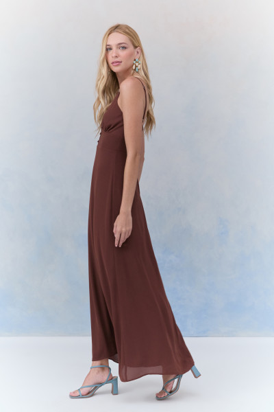 Vestido Midi Petit Amália Marrom