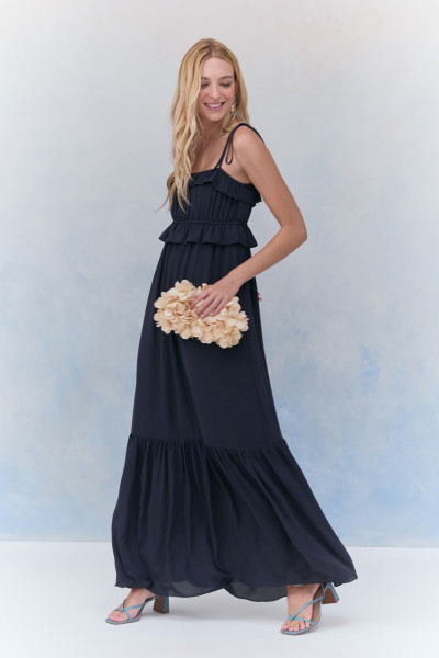 Vestido Longo Petit Blanc Marinho