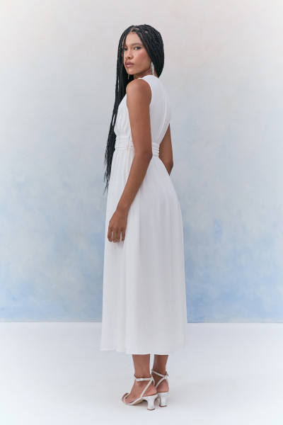Vestido Midi Petit Joanne Off White