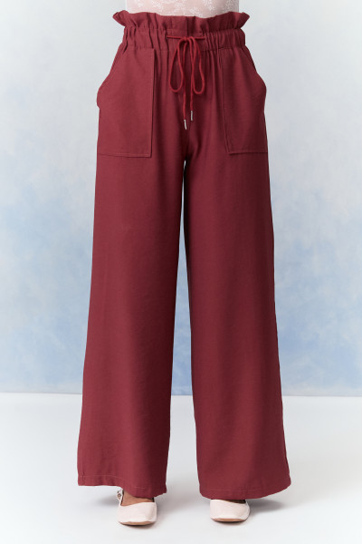 Calça Com Cordão Yuki Marrom