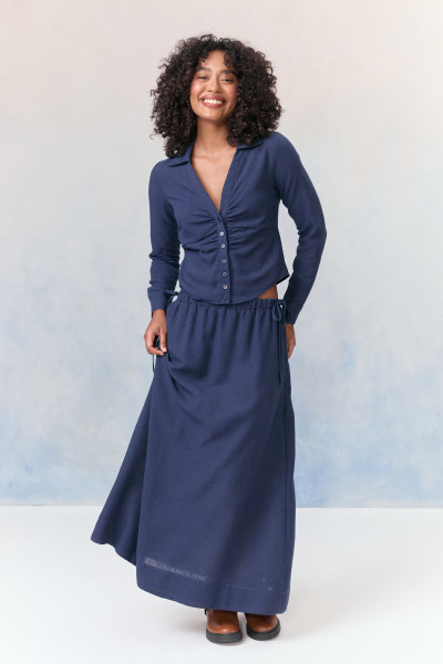 Saia Longa Crepe Hélida Marinho