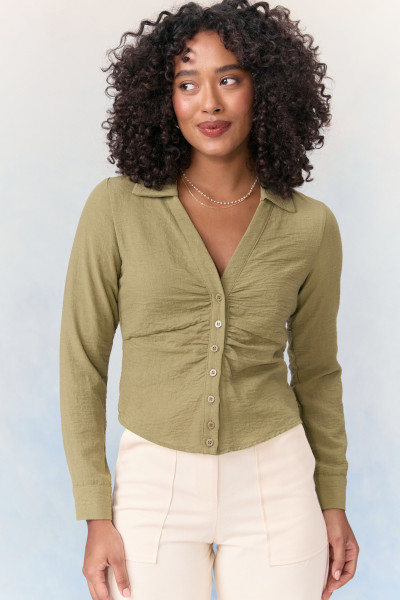 Camisa Crepe Kelcy Verde