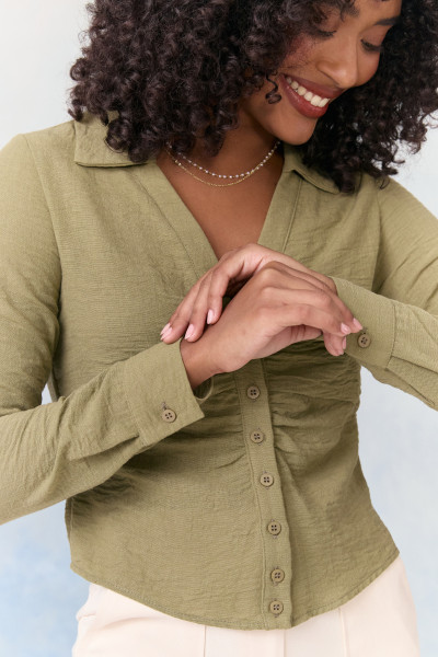 Camisa Crepe Kelcy Verde