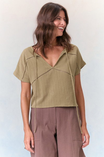Blusa Ampla Cotton Bibi Verde