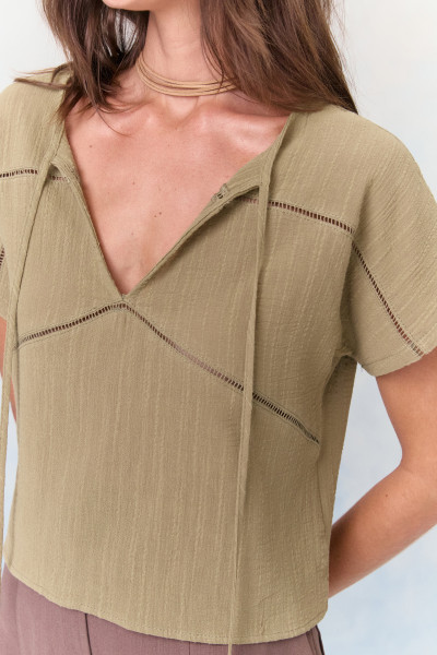 Blusa Ampla Cotton Bibi Verde