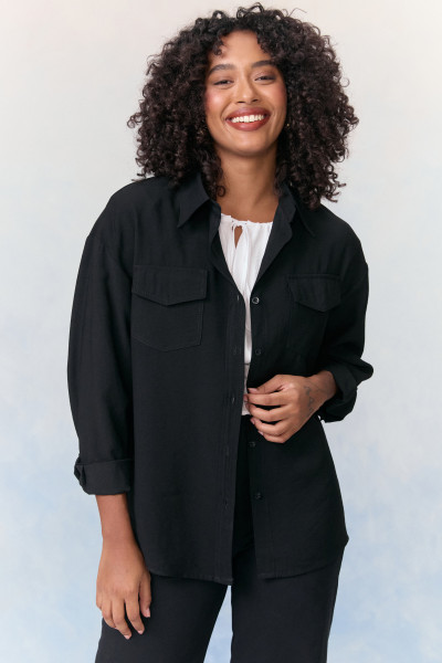 Camisa Oversized Jessi Preto