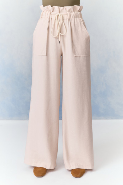 Calça Com Cordão Yuki Areia 