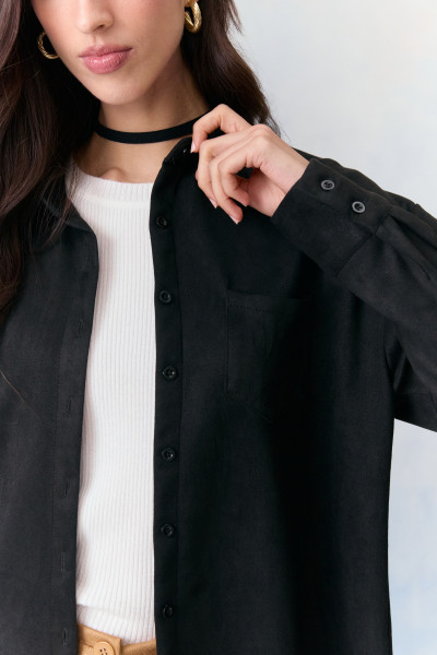 Camisa Cinty Suede Preto