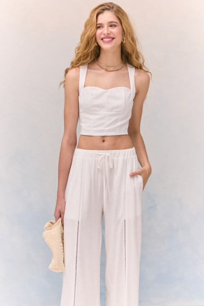 Top Decote Coração Kim Off White