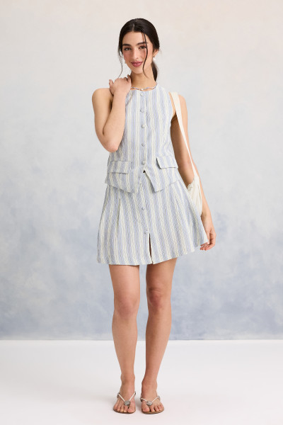 Saia Curta Emmy Azul