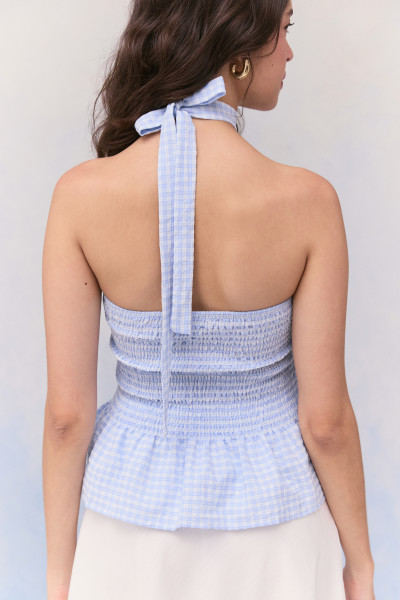 Blusa Lastex Florie Azul Claro