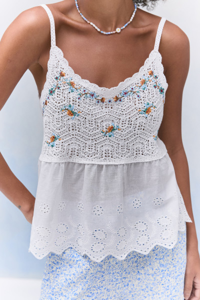 Blusa Crochê Thais Off White