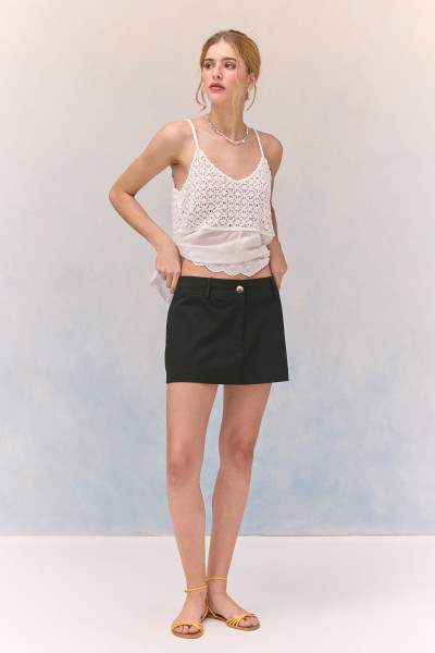 Shorts Saia Mini Anahy Preto