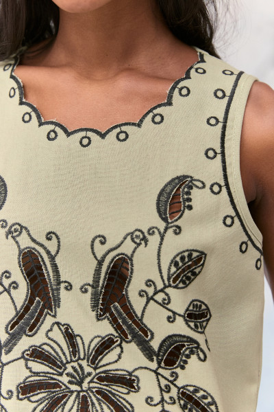 Blusa Bordado Minari Verde Claro