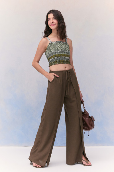 Calça Com Amarração Eli Verde