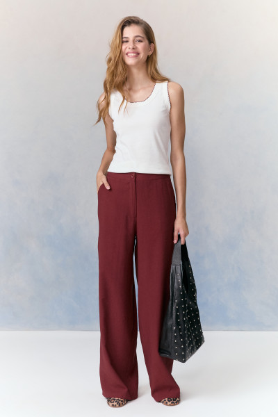 Calça Wide Yellen Terracota