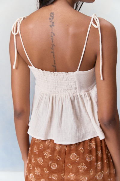 Blusa Peplum Cotton Dublado Pérola